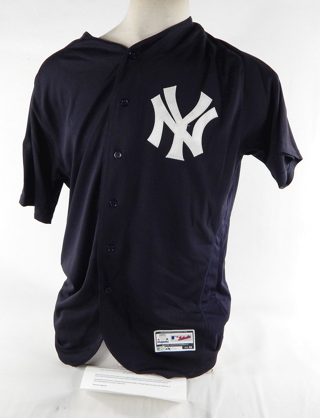 2018 New York Yankees Raynel Espinal #98 Game Used Navy Jersey ST Patch 46 0 Pic2