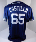 2018 San Diego Padres Jose Castillo #65 Game Used Navy Jersey SDP1083