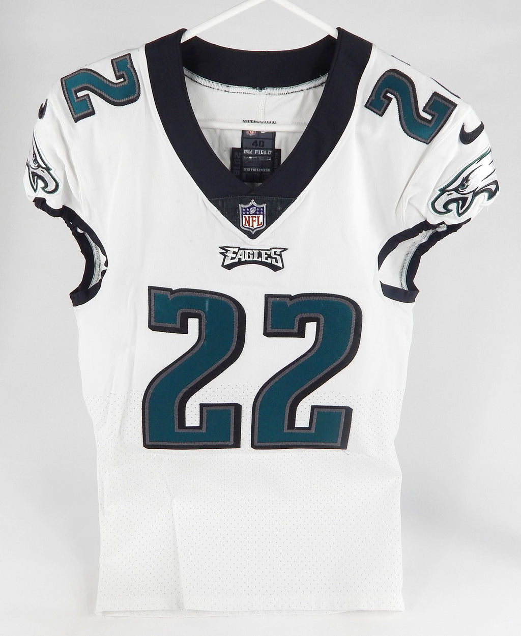 2018 Philadelphia Eagles Marcus Epps #22 Game Used White Jersey 40 DP71310 Pic2