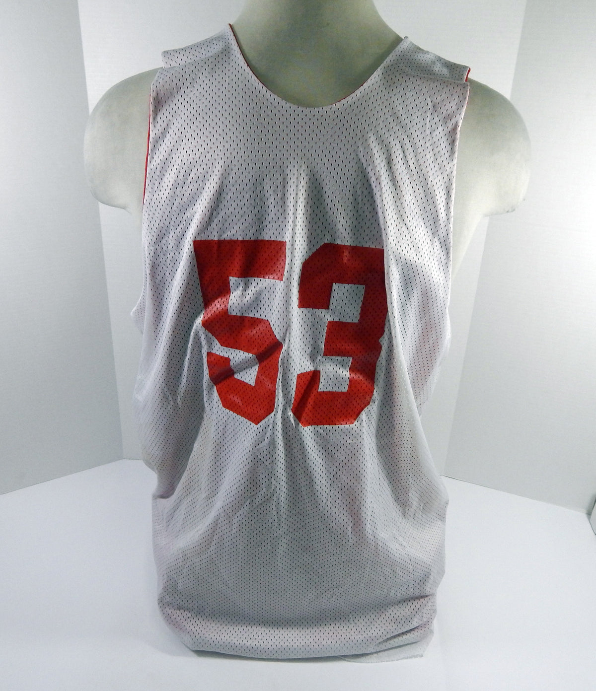 1990s Philadelphia 76ers #53 Game Used White Red Practice Jersey 2XL DP50303 Pic2