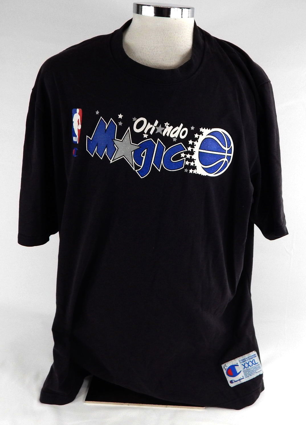 1990-94 Orlando Magic Nick Anderson #25 Game Used Black Training T-Shirt XXXL 51