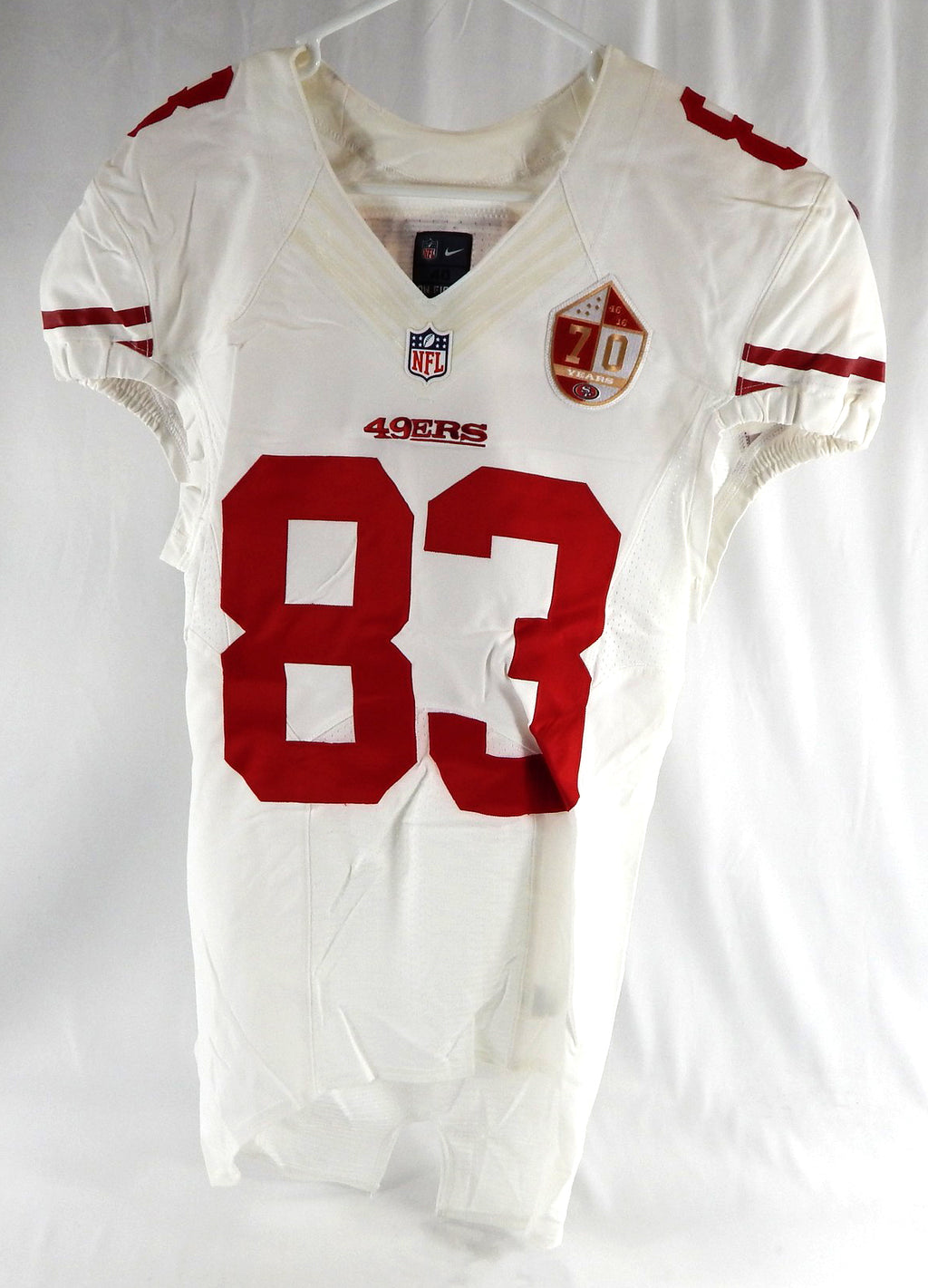2016 San Francisco 49ers DiAndre Campbell #83 Game Issued White Jersey 70th P 4
