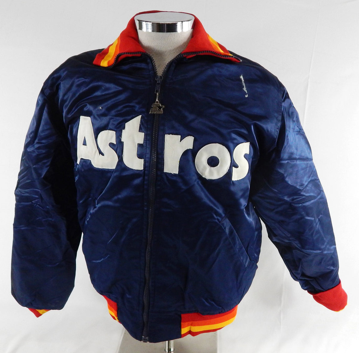 Houston Astros Tolman #23 Game Used Navy Bench Jacket L 123
