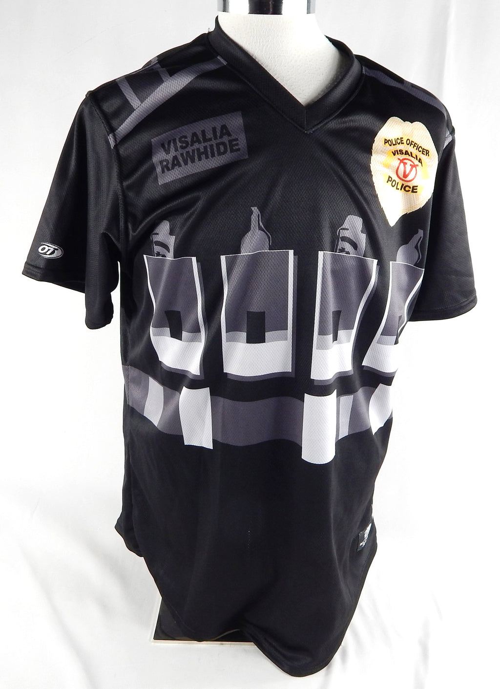 2022 Visalia Rawhide #2 Game Used Black Jersey Police Officer Night 46 007