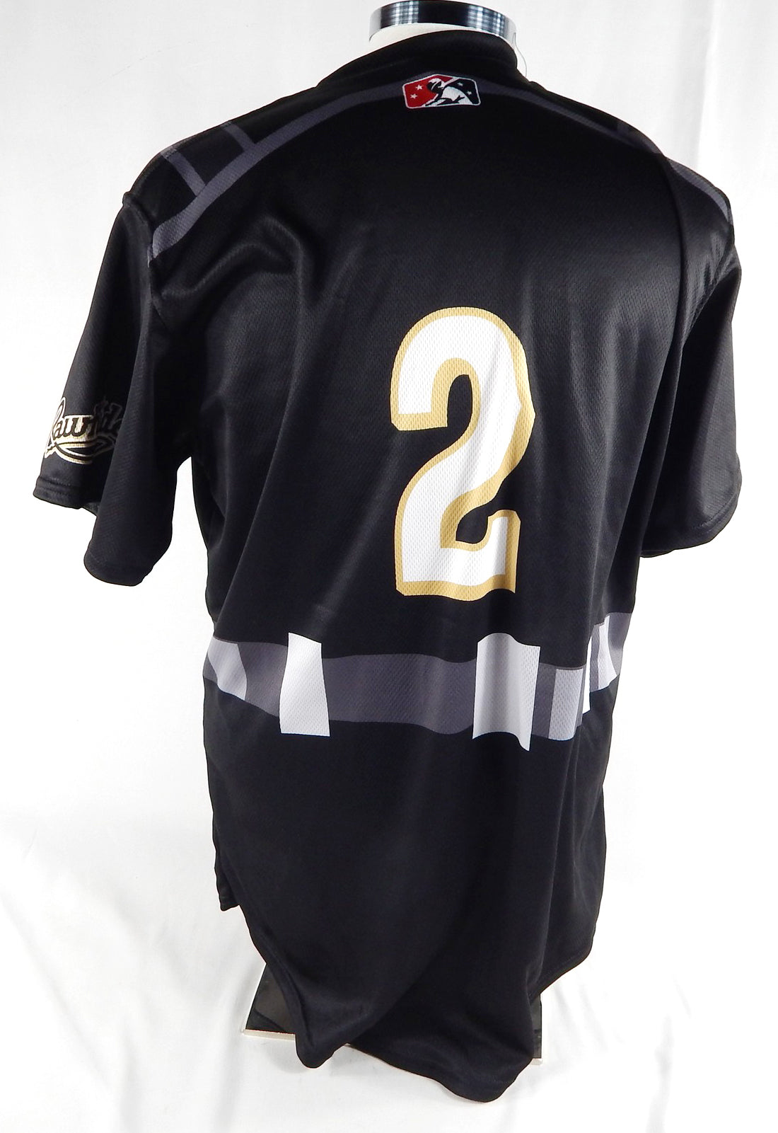 2022 Visalia Rawhide #2 Game Used Black Jersey Police Officer Night 46 007 Pic2