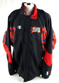 1990s Philadelphia 76ers #12 Game Used Black Warm Up Jacket 46 463