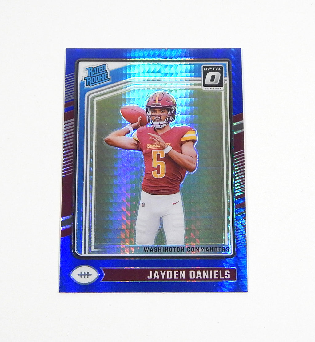 2024 Donruss Optic Rated Rookie Blue Hyper Prizm Jayden Daniels RC #248
