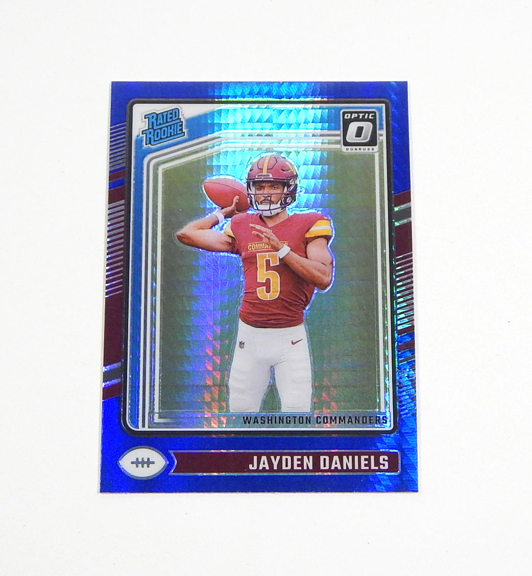 2024 Donruss Optic Rated Rookie Blue Hyper Prizm Jayden Daniels RC #248