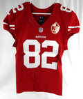 2016 San Francisco 49ers Torrey Smith #82 Game Issued Red Jersey 70th Patch 40 7