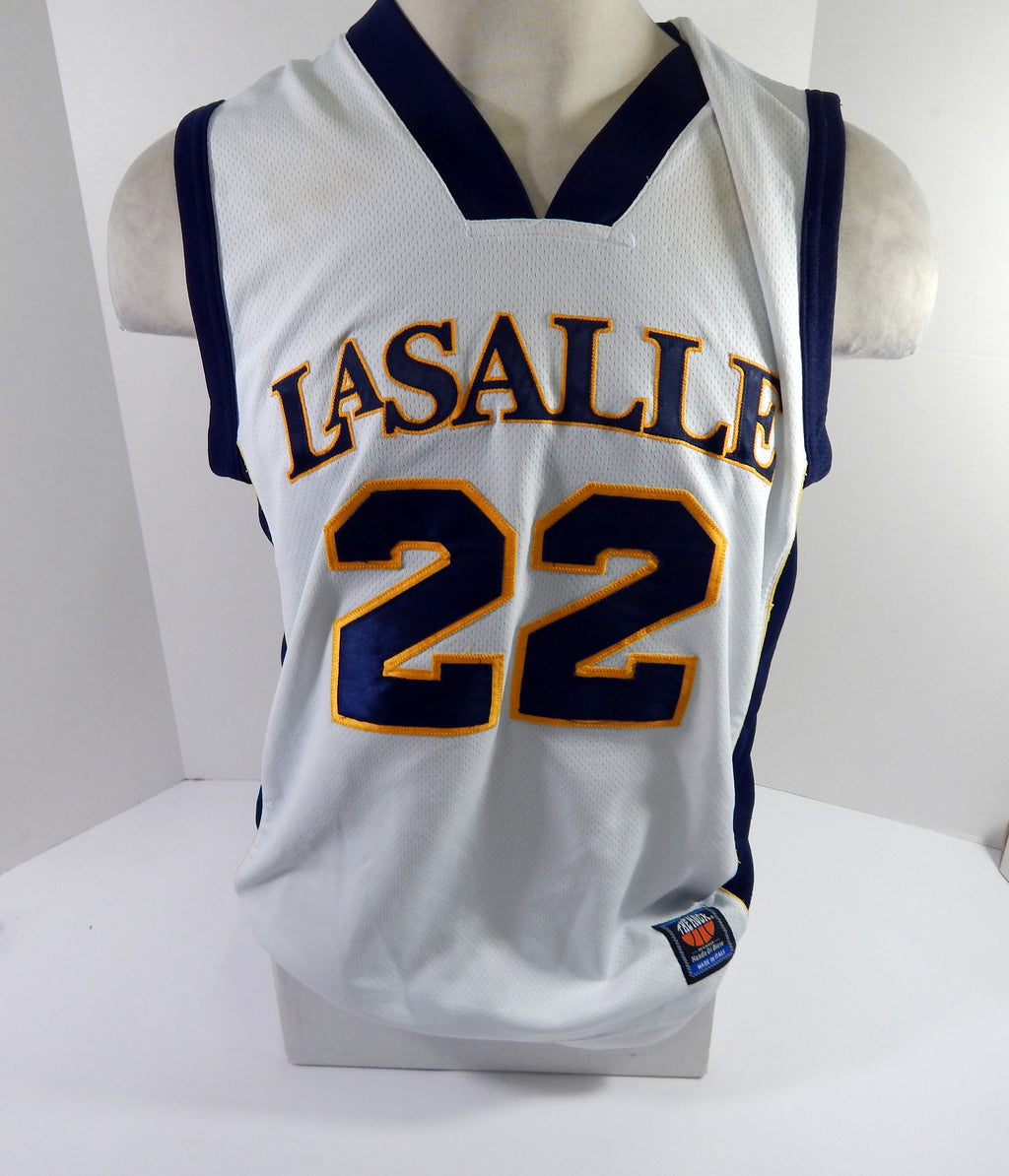 LaSalle Explorers #22 Game Issued White Jersey Football DP64561
