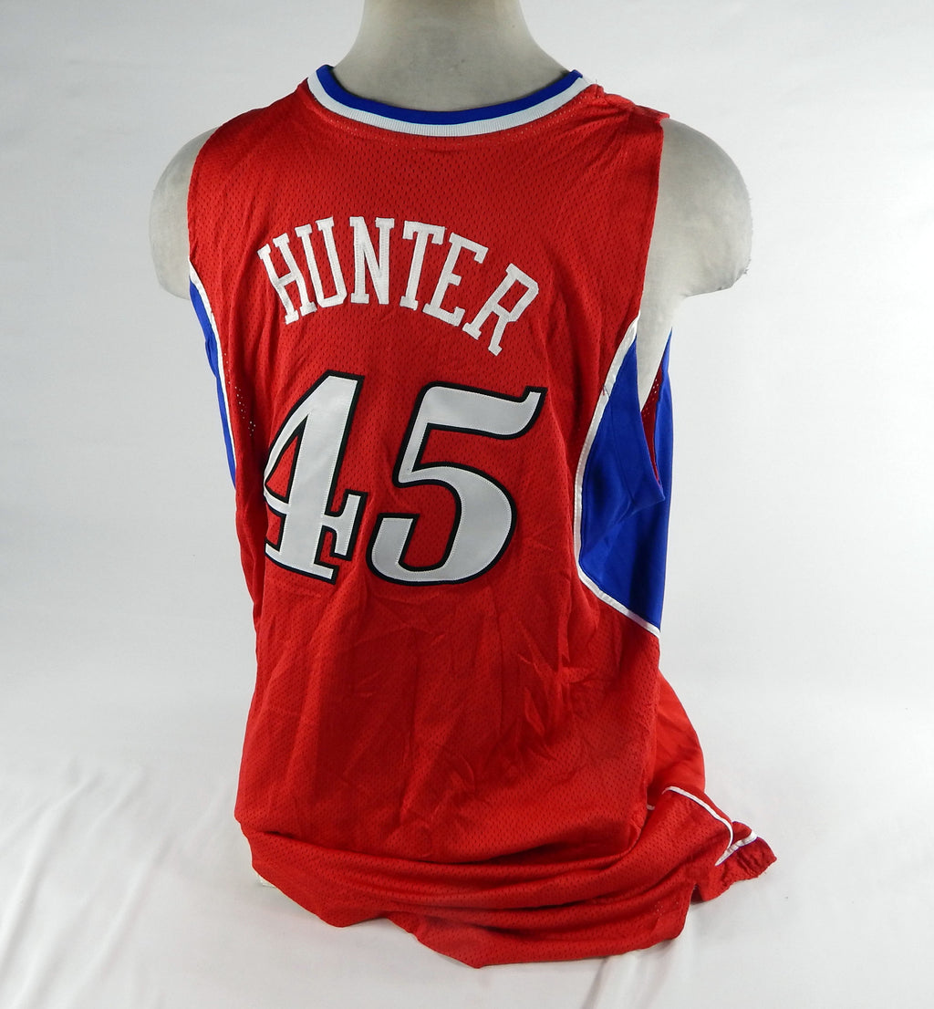 2006-07 Philadelphia 76ers Steven Hunter #45 Game Issued Red Jersey 54+4 DP72066
