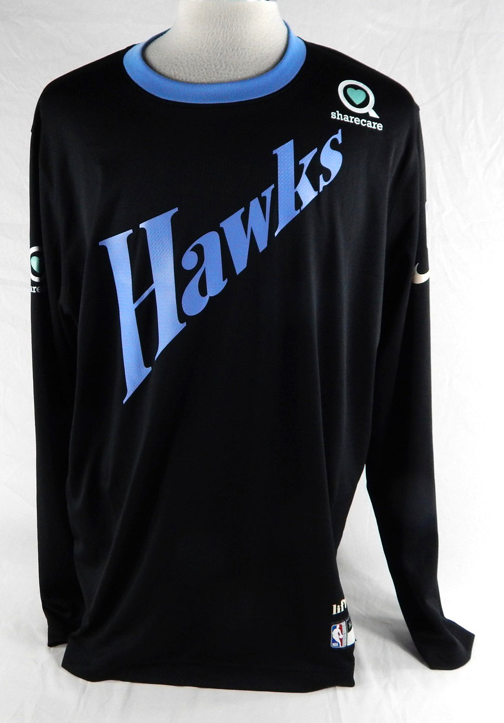 2024-25 Atlanta Hawks Dominick Barlow #0 Game Used Black Shoot Shirt City Ed XL1