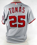 2021 Washington Nationals Yasmany Tomas #25 Game Issued Grey Jersey 48 847
