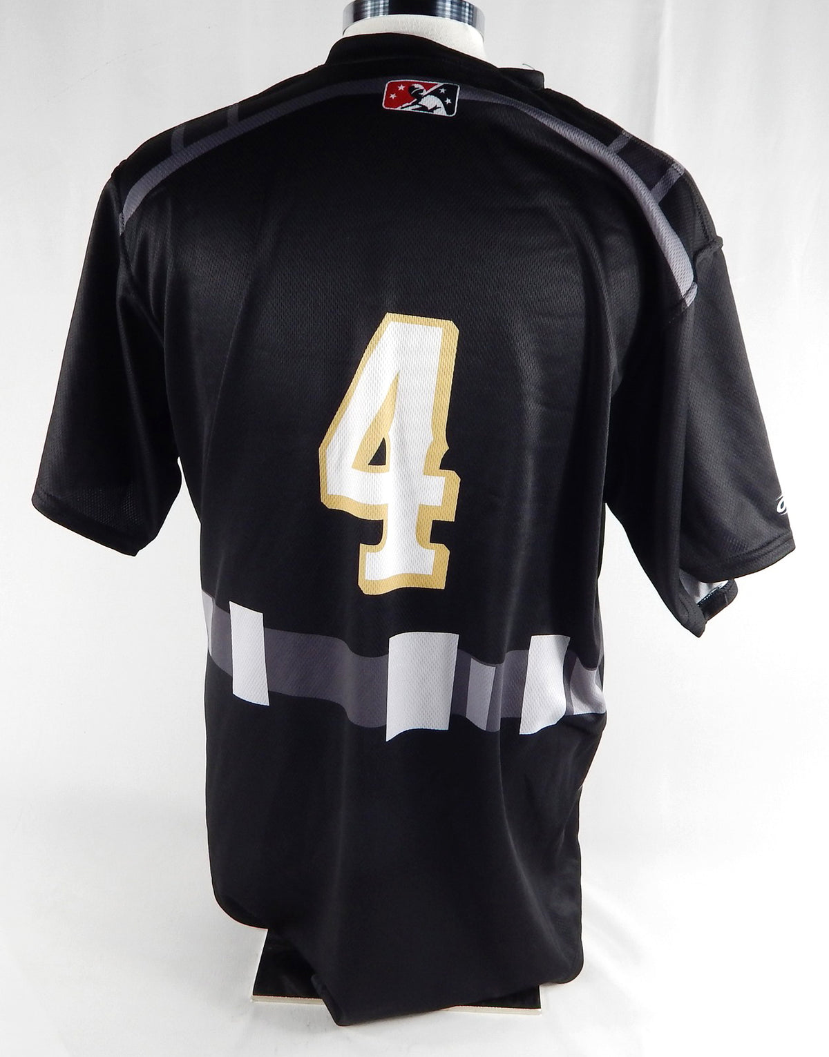 2022 Visalia Rawhide #4 Game Used Black Jersey Police Officer Night 48 014 Pic2