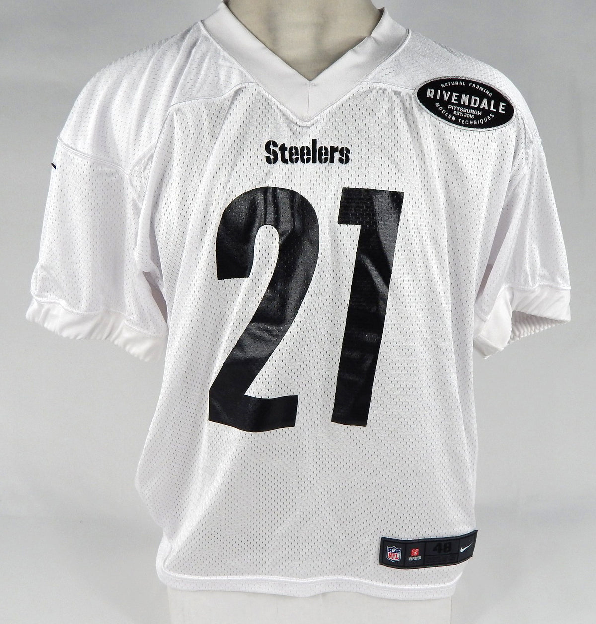 2019 Pittsburgh Steelers Sean Davis #21 Game Issued White Practice Jersey 48 9