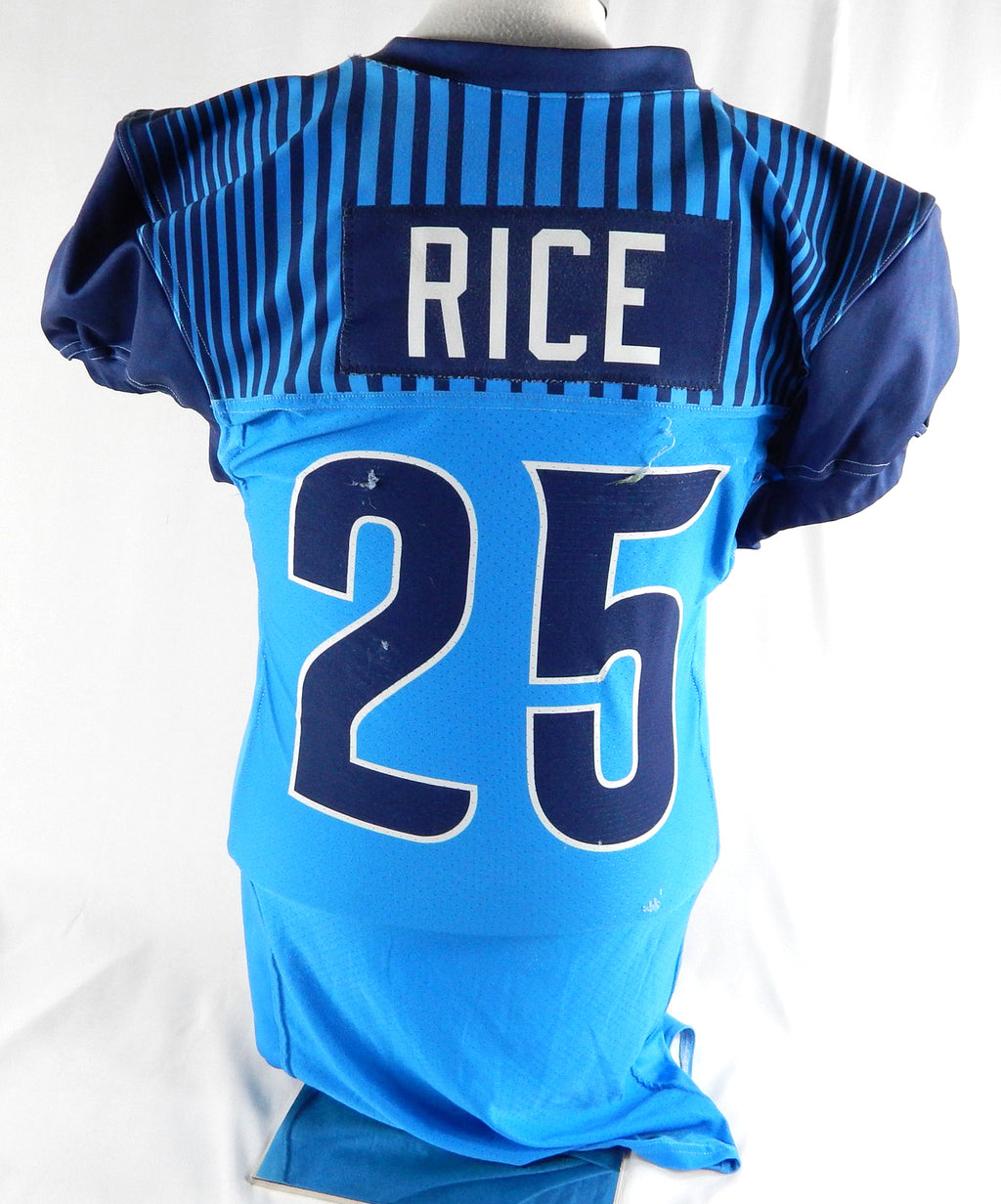 2020 TSL Blues Rice #25 Game Used Blue Jersey L 267 Pic2