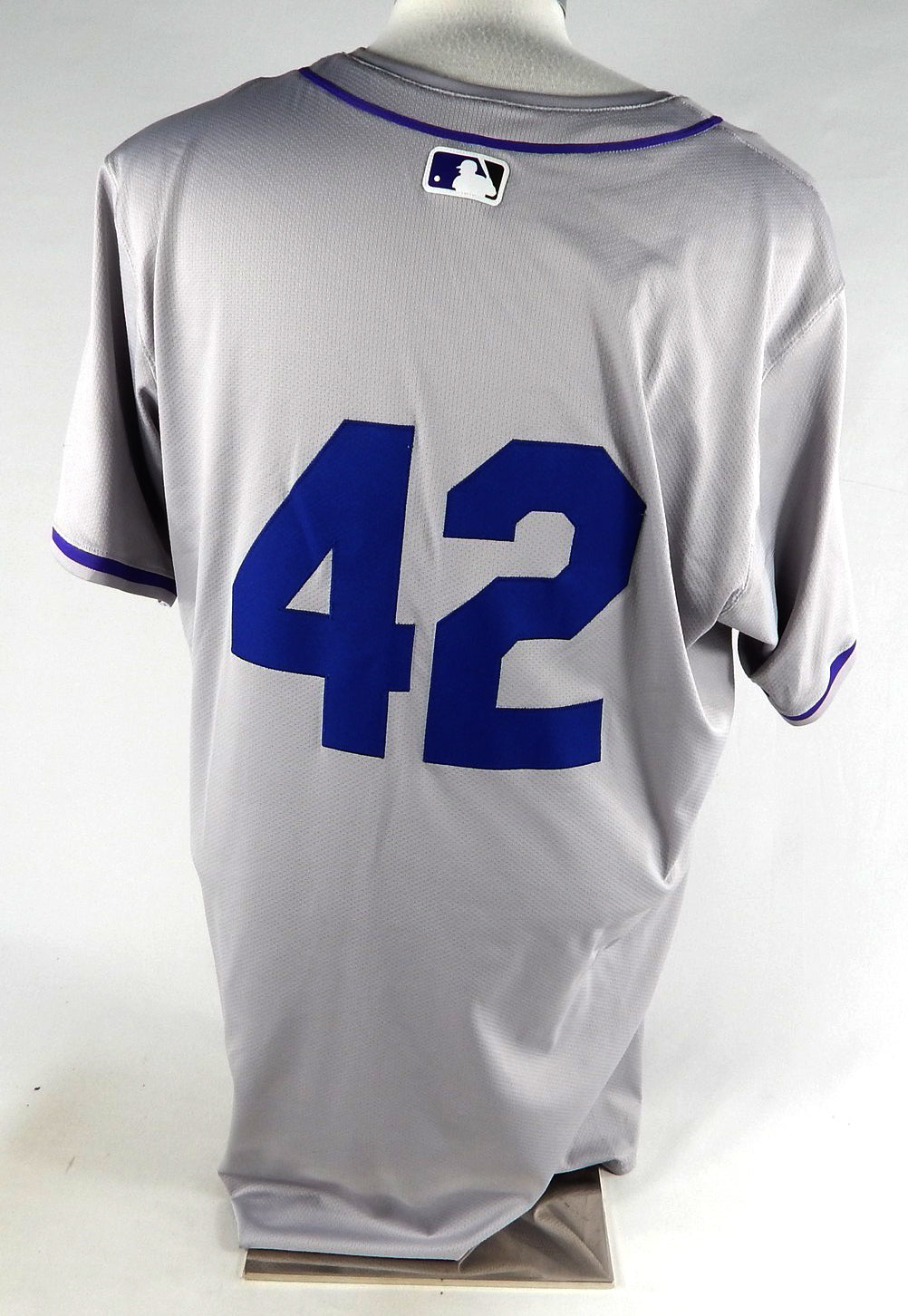 2024 Colorado Rockies Daniel Bard #42 Game Issued Grey Jersey Jackie Robinson 7 Pic2