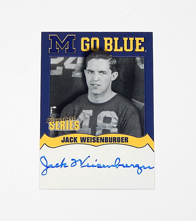 2002 TK Legacy Michigan Go Blue Autographs Jack Weisenburger #MGB22 Auto