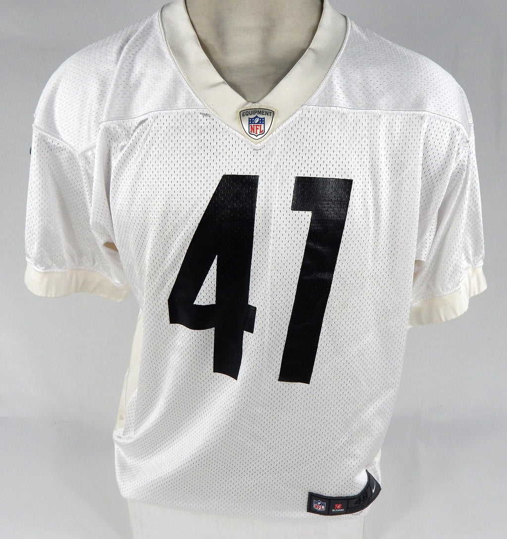 2012 Pittsburgh Steelers #41 Game Issued White Practice Jersey 48 DP66891