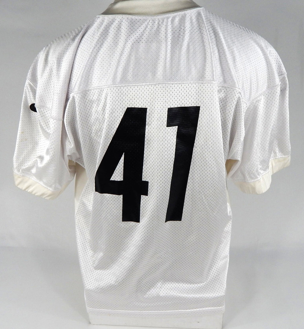 2012 Pittsburgh Steelers #41 Game Issued White Practice Jersey 48 DP66891 Pic2