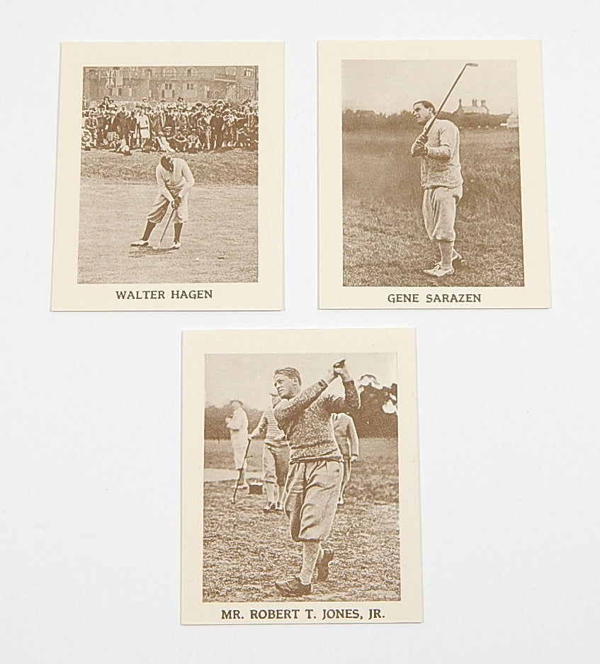 1996 Globe 1929 Golf Card Reprint Set (11) Bobby Jones Jr. Hagen Sarazen Pic2