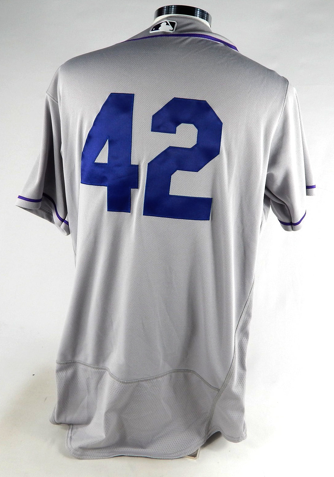 2023 Colorado Rockies Justin Lawrence #42 Game Used Grey Jersey Jackie Robinson Pic2