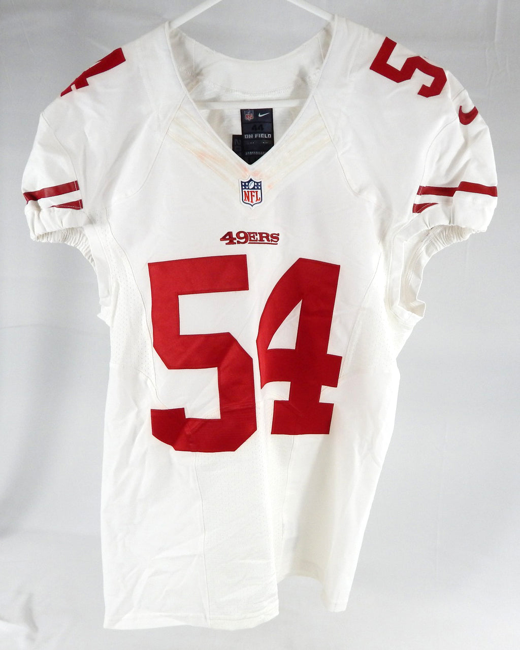 2015 San Francisco 49ers Ray-Ray Armstrong #54 Game Issued White Jersey 44 331