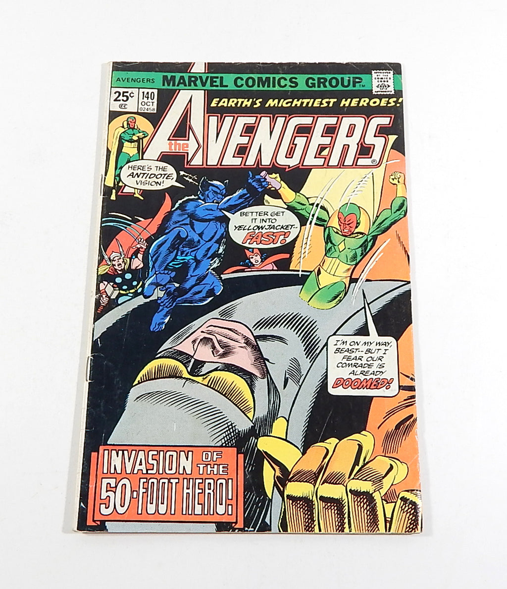 The Avengers #140 Marvel 1975 Bronze Comic Book VG Yellowjacket App Tuska