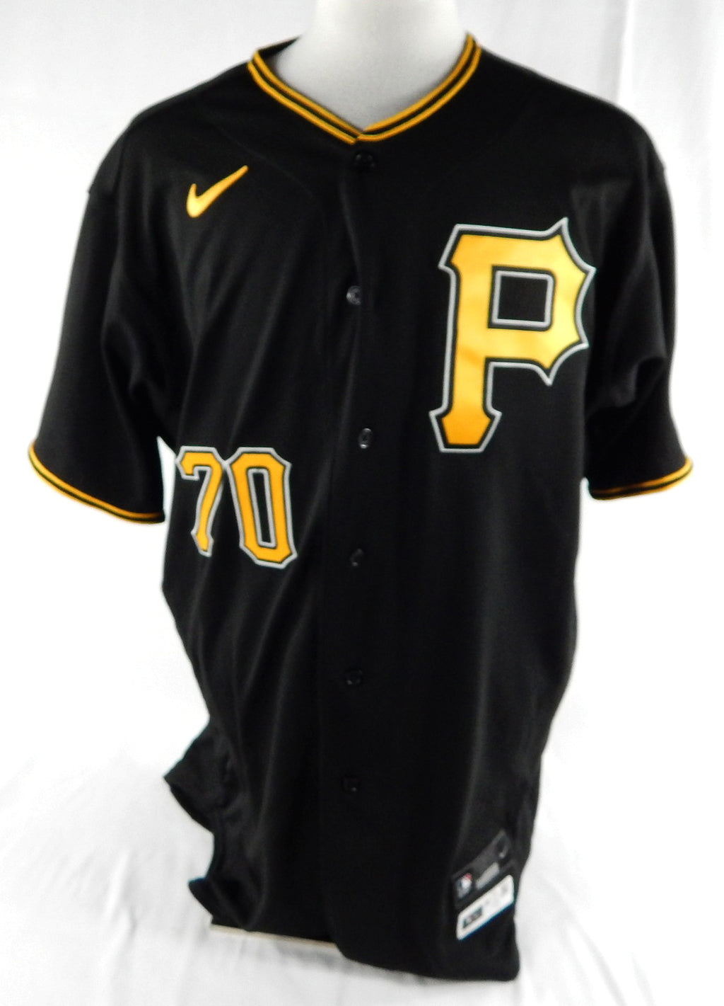 2023 Pittsburgh Pirates Osvaldo Bido #70 Game Issued Pos Used Black Jersey 48 0