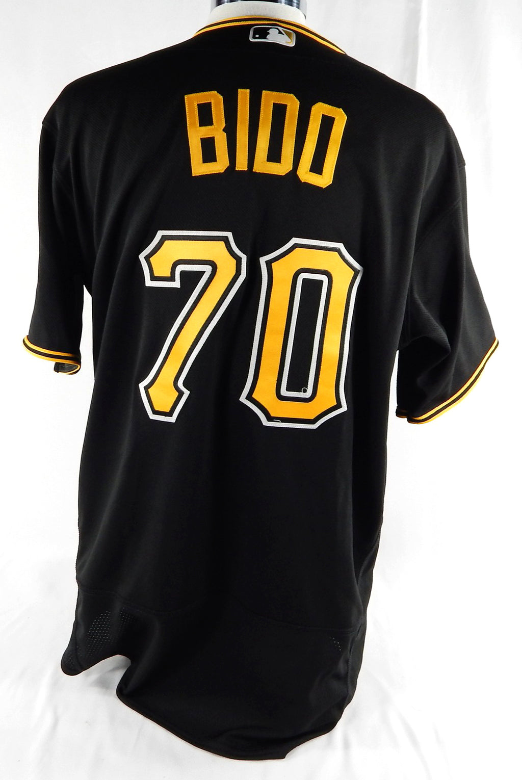 2023 Pittsburgh Pirates Osvaldo Bido #70 Game Issued Pos Used Black Jersey 48 0 Pic2