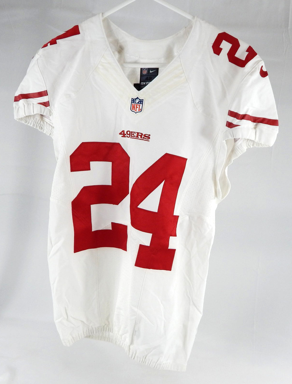 2014 San Francisco 49ers Kenneth Acker #24 Game Issued White Jersey 42 334