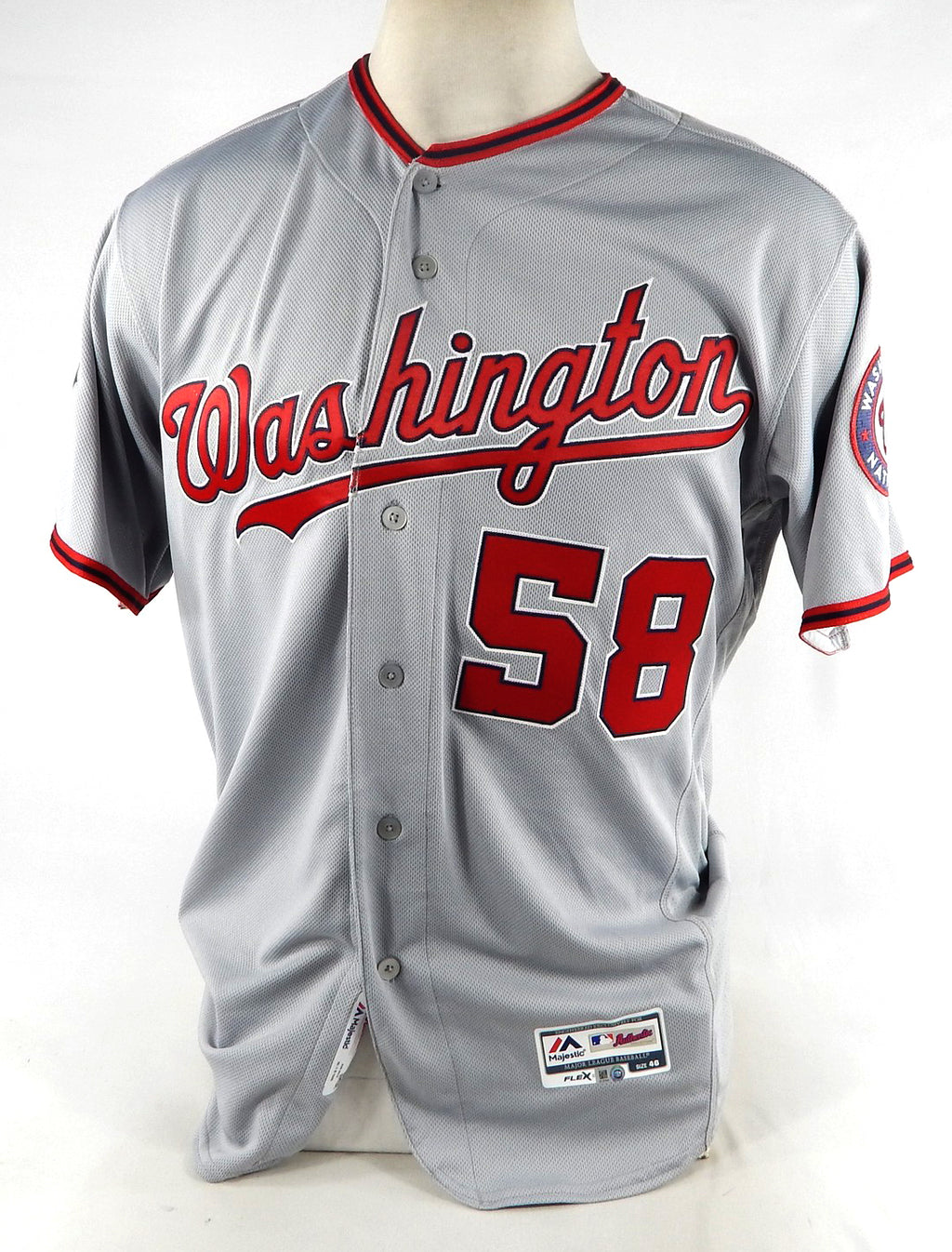 2019 Washington Nationals Jeremy Hellickson #58 Game Issued Grey Jersey WS P Pic2