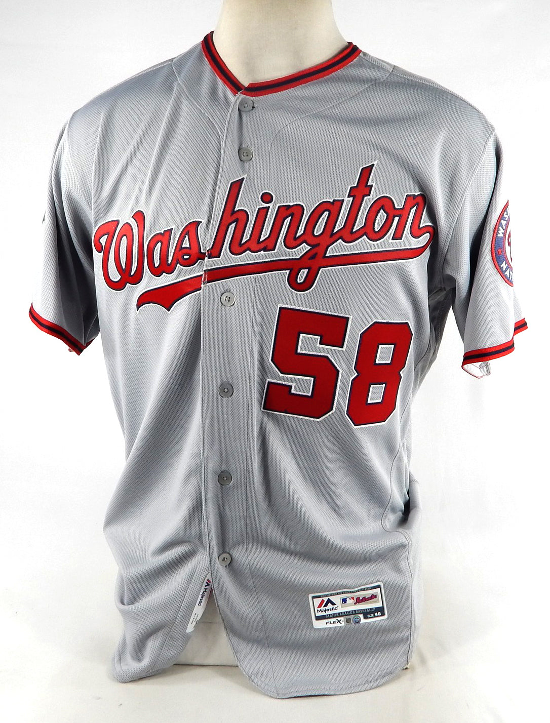 2019 Washington Nationals Jeremy Hellickson #58 Game Issued Grey Jersey WS P Pic2