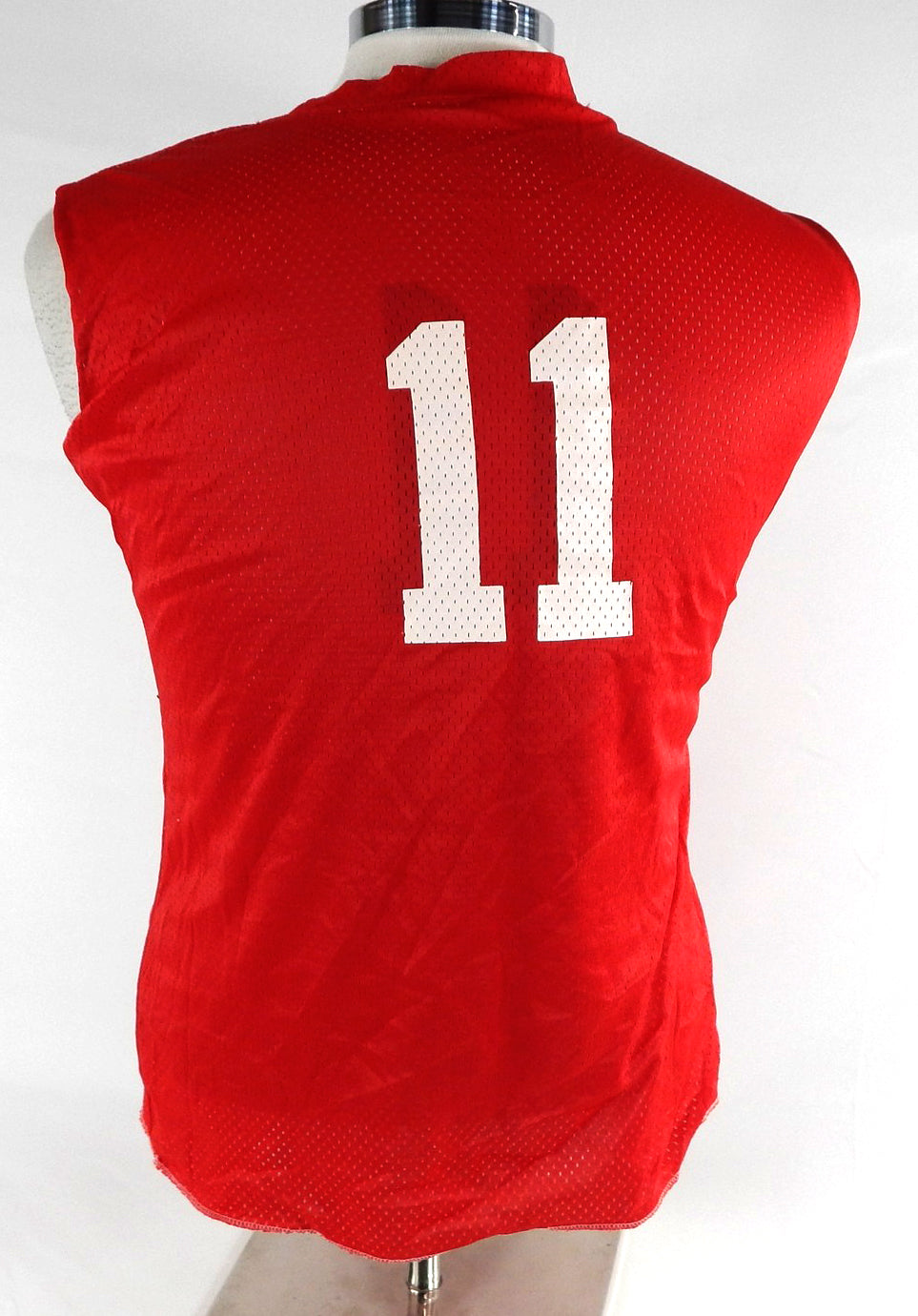 1990s Team USA Basketball #11 Game Issued Red Practice Jersey M 865 Pic2
