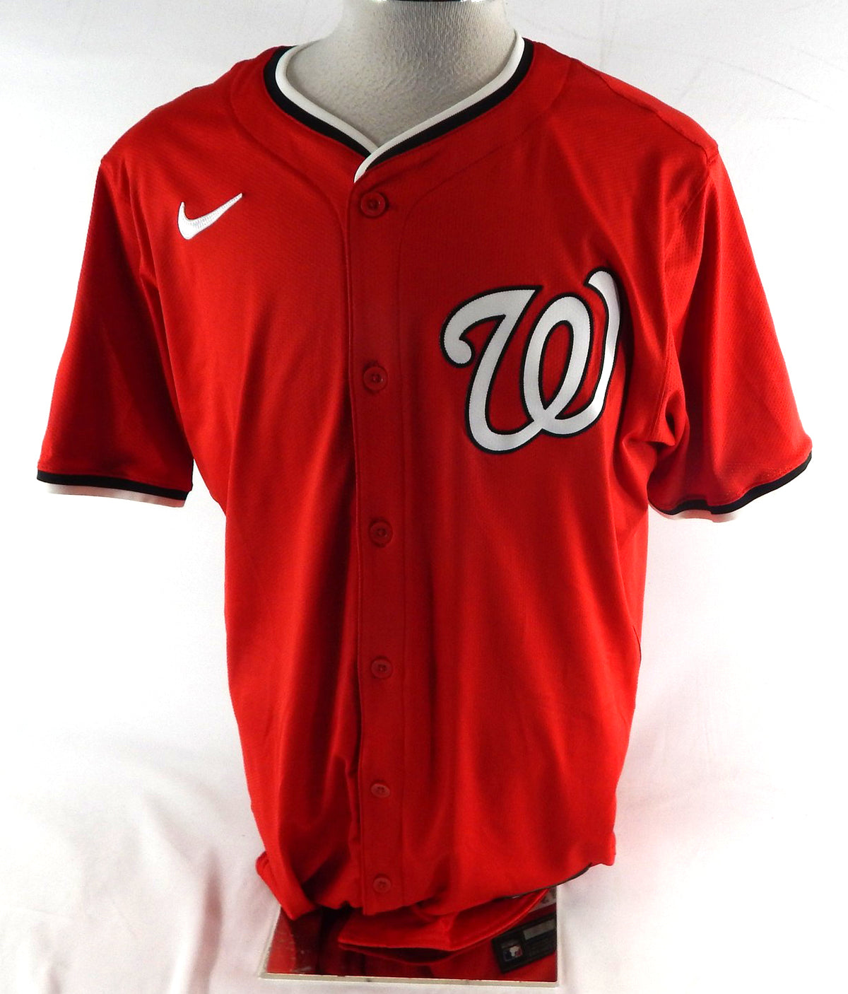 2025 Washington Nationals Jorge Lopez #21 Game Issued Red Jersey 46 172
