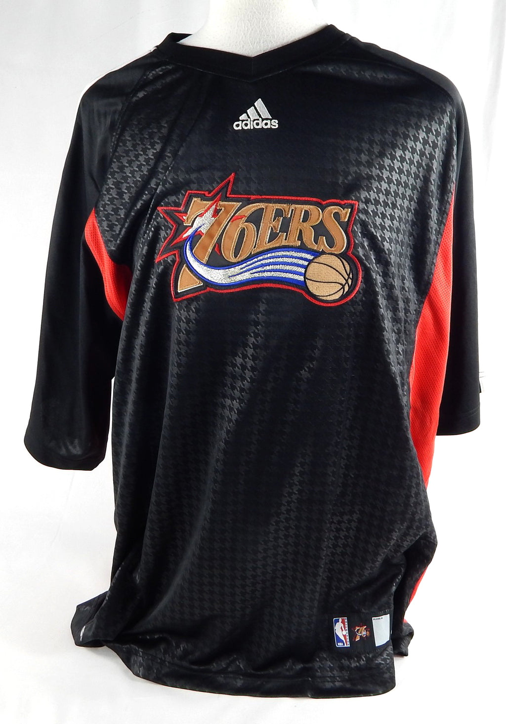 2000s Philadelphia 76ers Game Issued Black Shooting Shirt 2XL 475