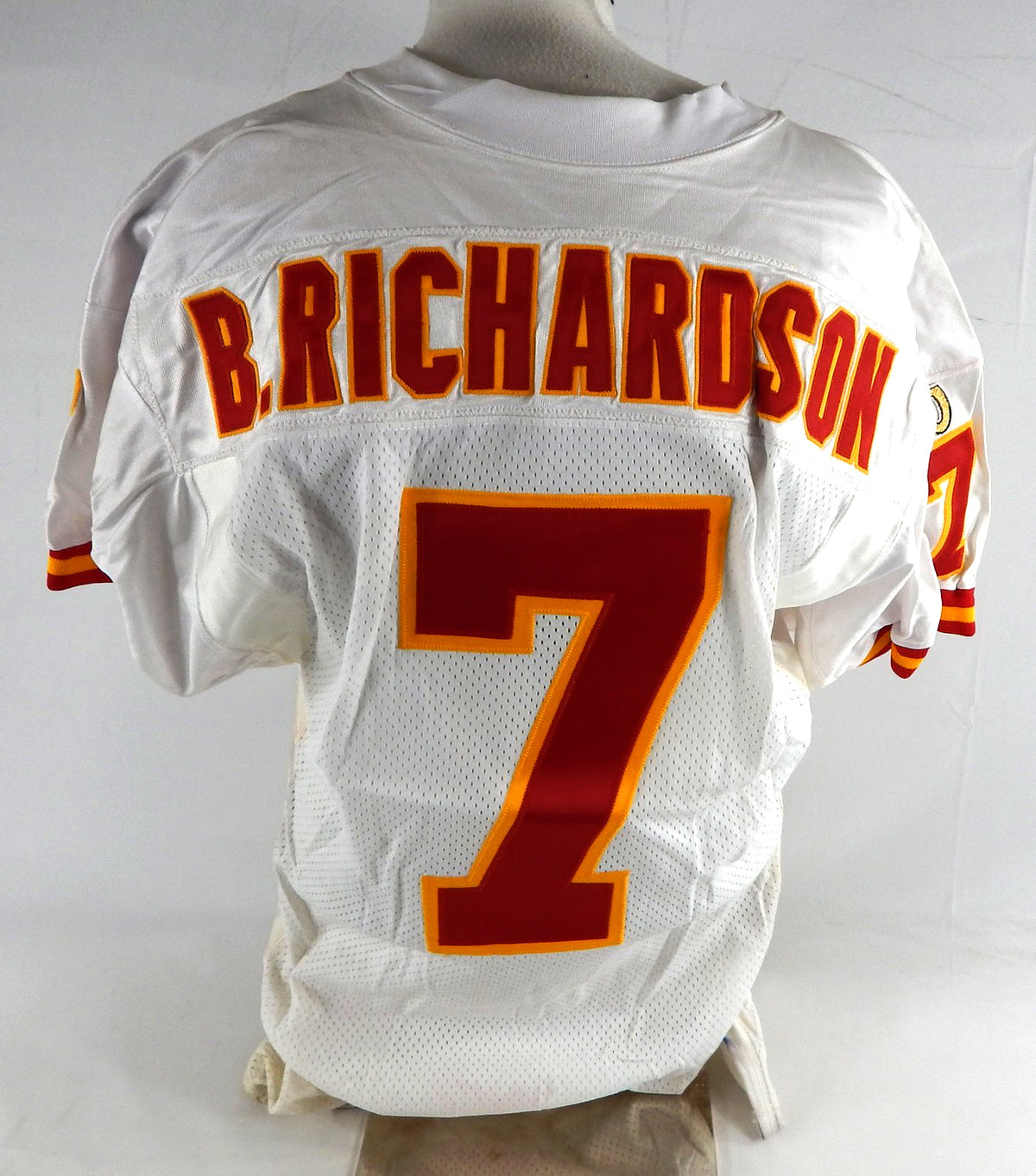 1996 Kansas City Chiefs B.Richardson #7 Game Issued White Jersey 44 073 Pic2