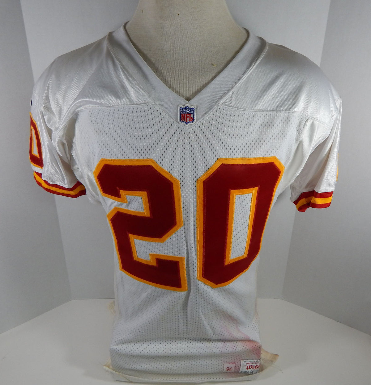 1996 Kansas City Chiefs #20 Game Issued White Jersey 40 DP16382 Pic2