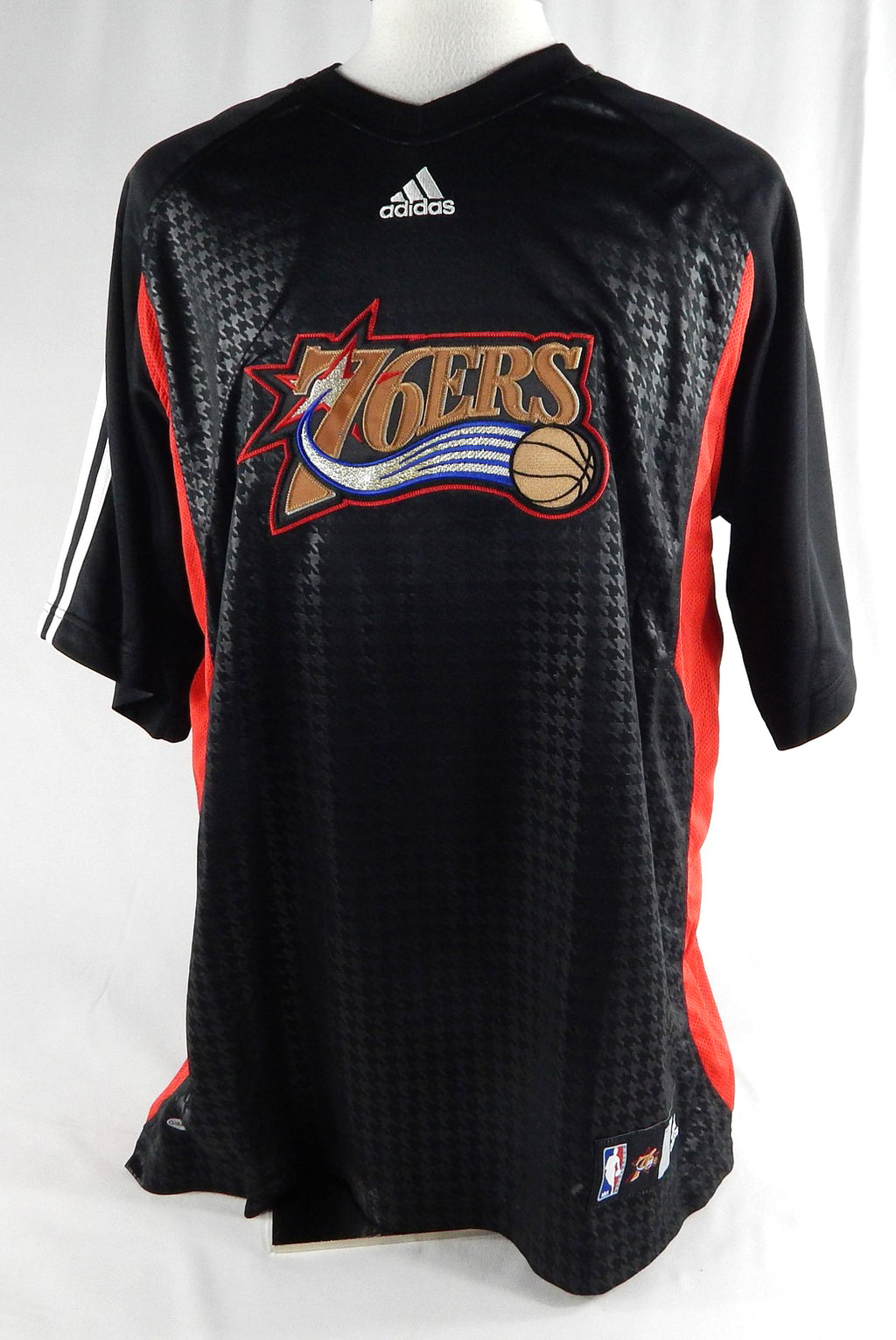 2000s Philadelphia 76ers Game Issued Black Shooting Shirt 2XL 480