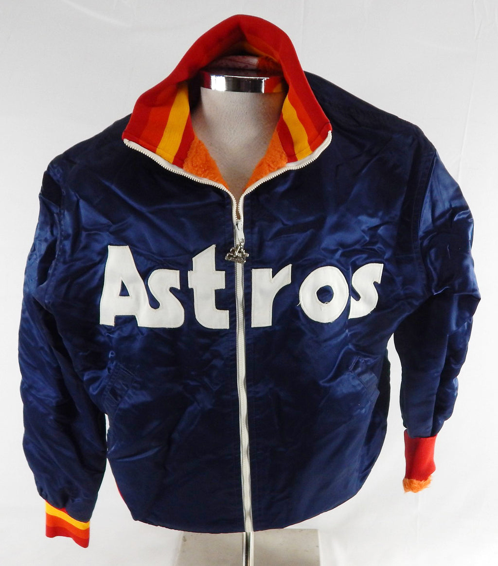 Houston Astros #20 Game Used Navy Bench Jacket 46 138