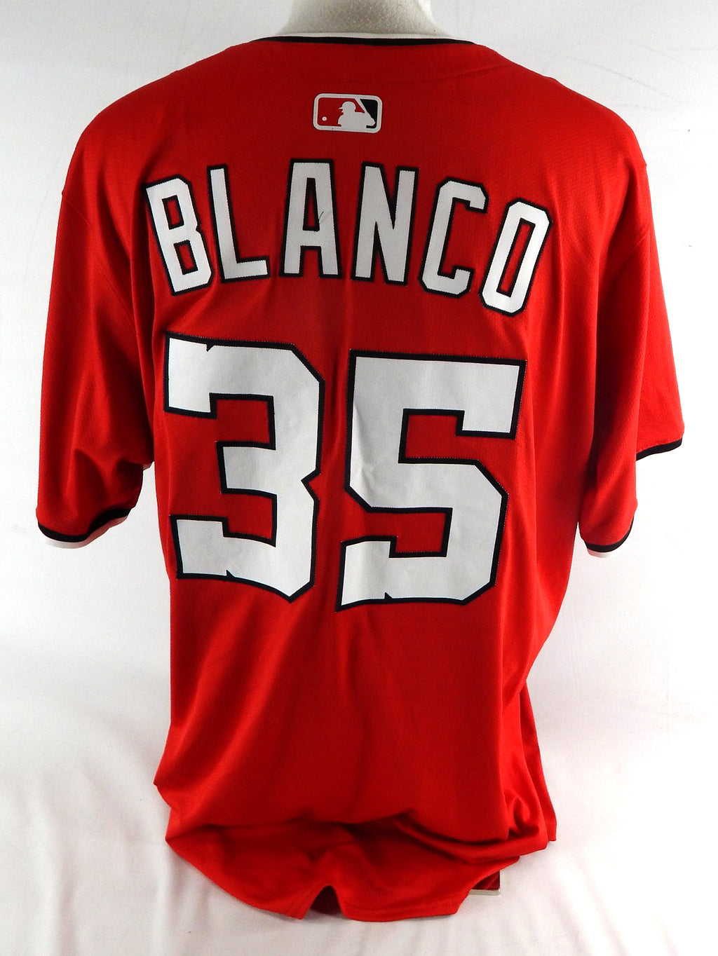2025 Washington Nationals Henry Blanco #35 Game Issued Pos Used Red Jersey 52 6 Pic2