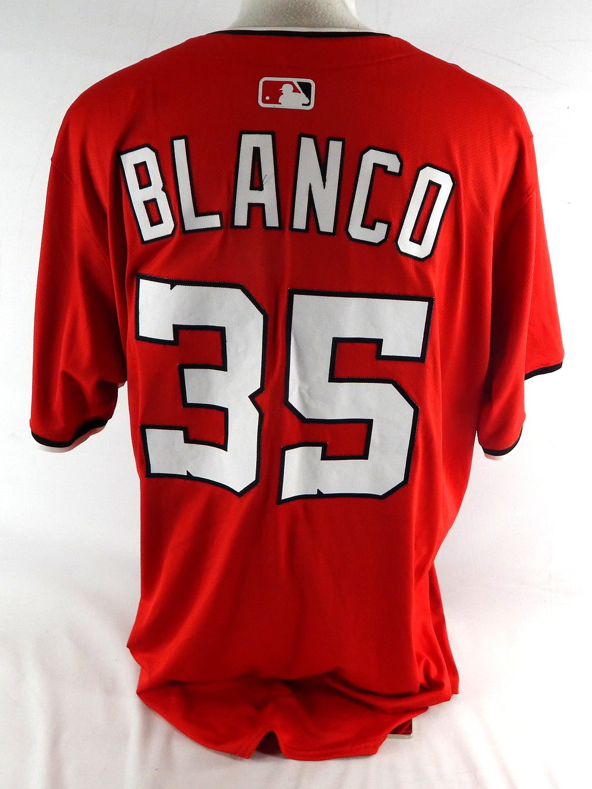 2025 Washington Nationals Henry Blanco #35 Game Issued Pos Used Red Jersey 52 6 Pic2
