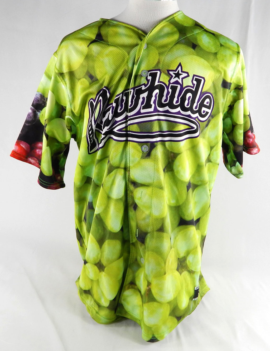 2018-19 Visalia Rawhide #30 Game Used Green Jersey Grape Agriculture Roots 1