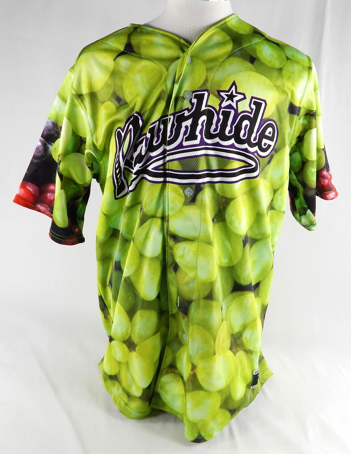 2018-19 Visalia Rawhide #30 Game Used Green Jersey Grape Agriculture Roots 1