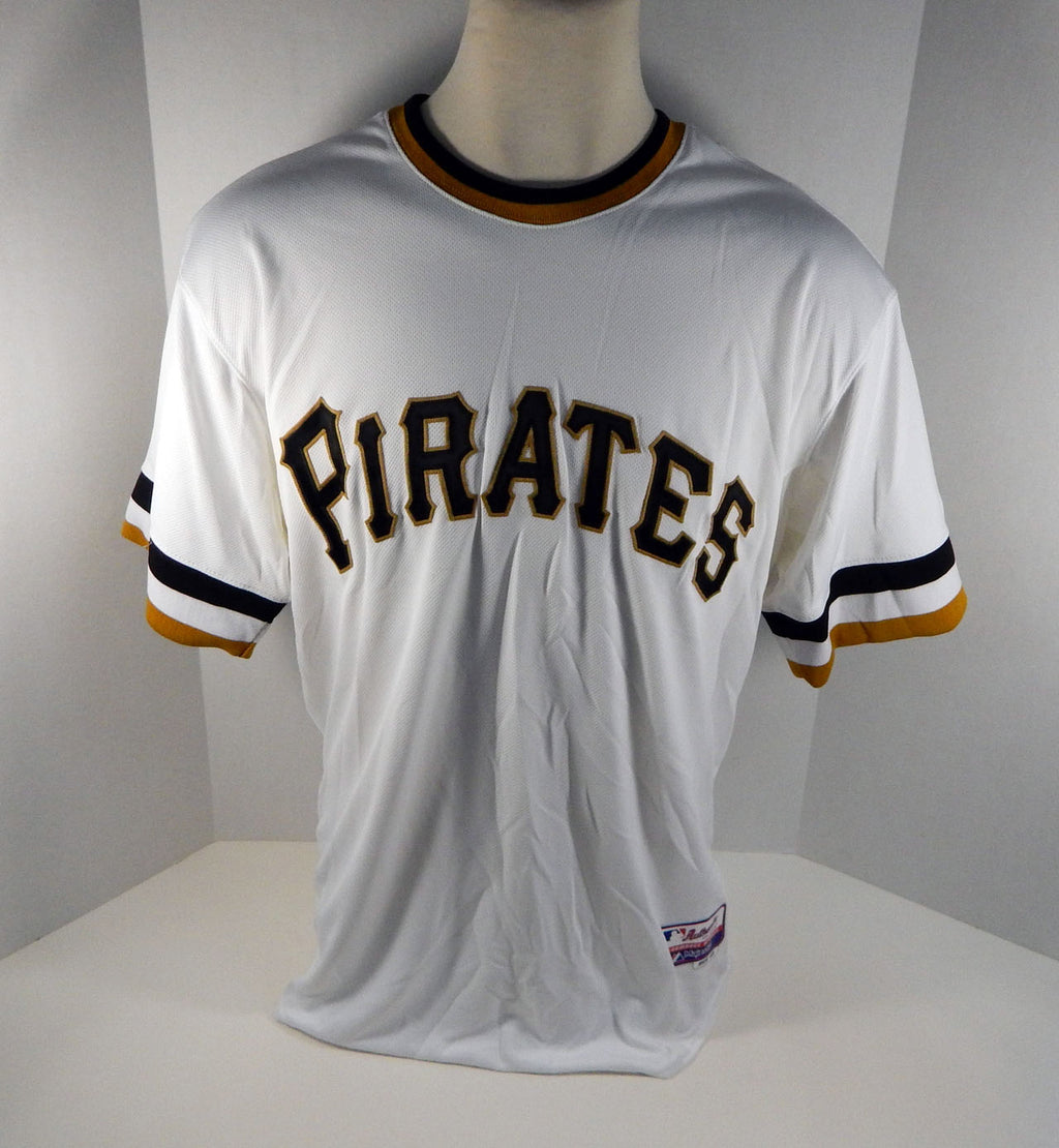 2013 Pittsburgh Pirates Matt Hague Game Issued White Jersey PITT33058 Pic2