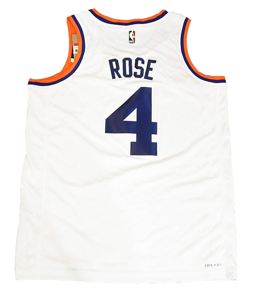 Derrick Rose #4 NY Knicks Nike Swingman Classic Squarespace White Jersey XL 52 Pic2