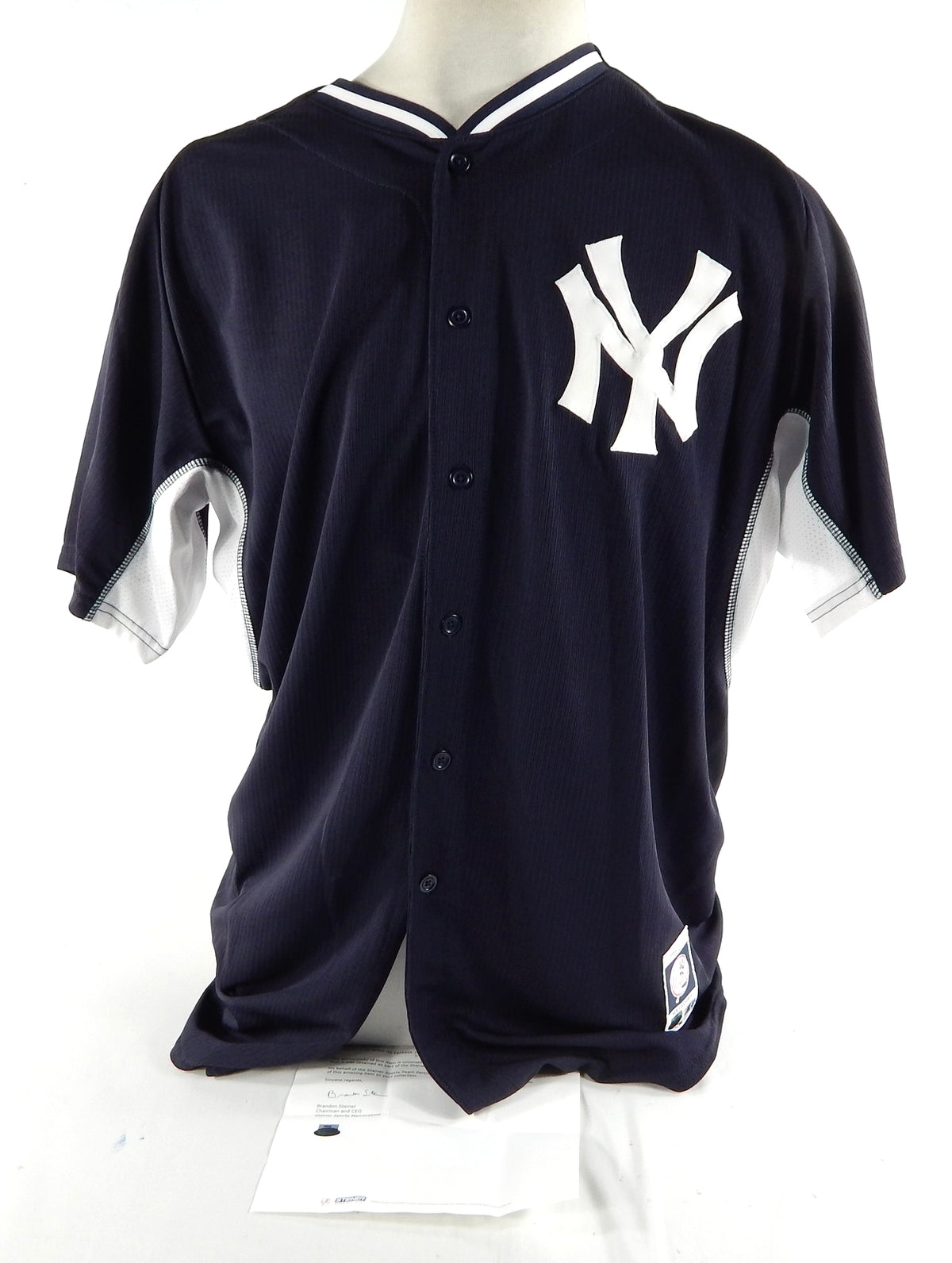 2015 New York Yankees Tyler Webb #92 Game Used Navy Jersey ST BP 50 DP69951