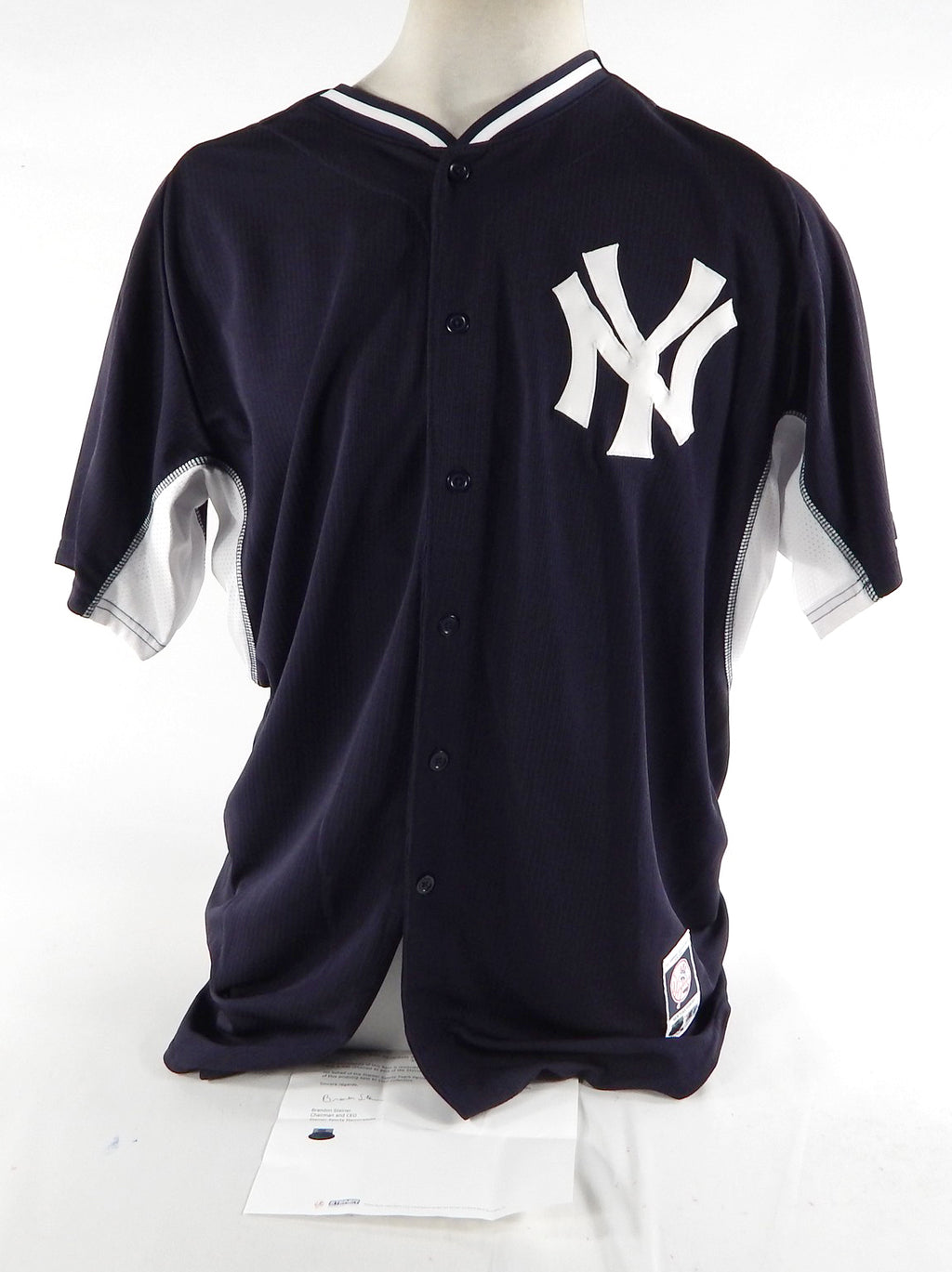 2015 New York Yankees Tyler Webb #92 Game Used Navy Jersey ST BP 50 DP69951 Pic2