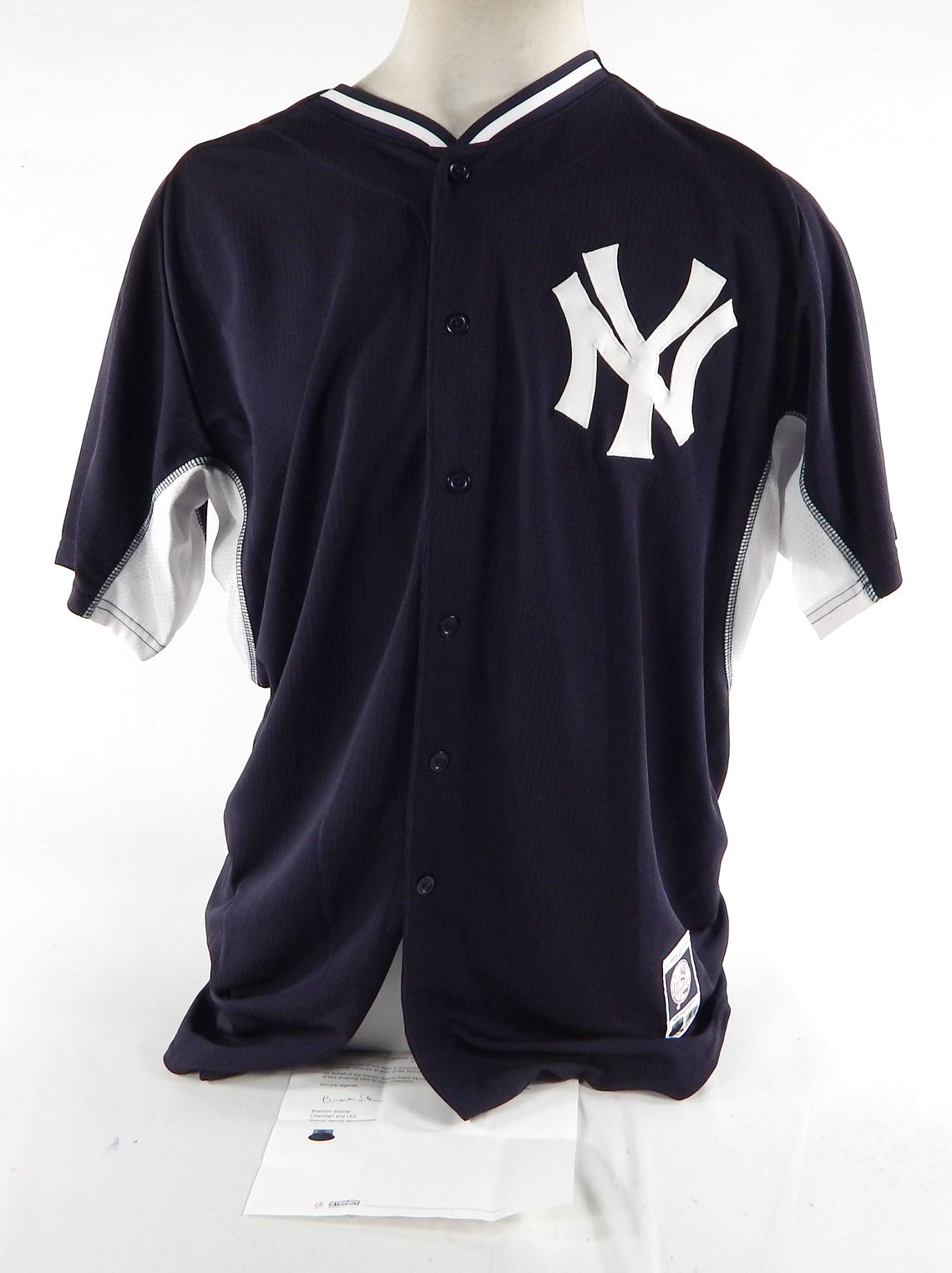 2015 New York Yankees Tyler Webb #92 Game Used Navy Jersey ST BP 50 DP69951 Pic2