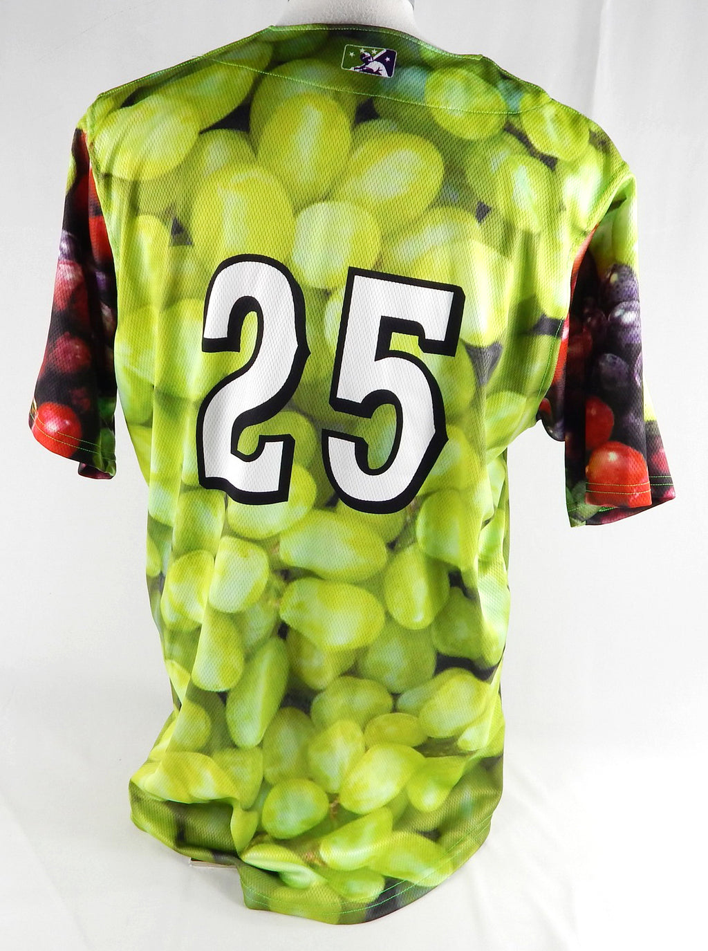 2018-19 Visalia Rawhide #25 Game Used Green Jersey Grape Agriculture Roots 033 Pic2